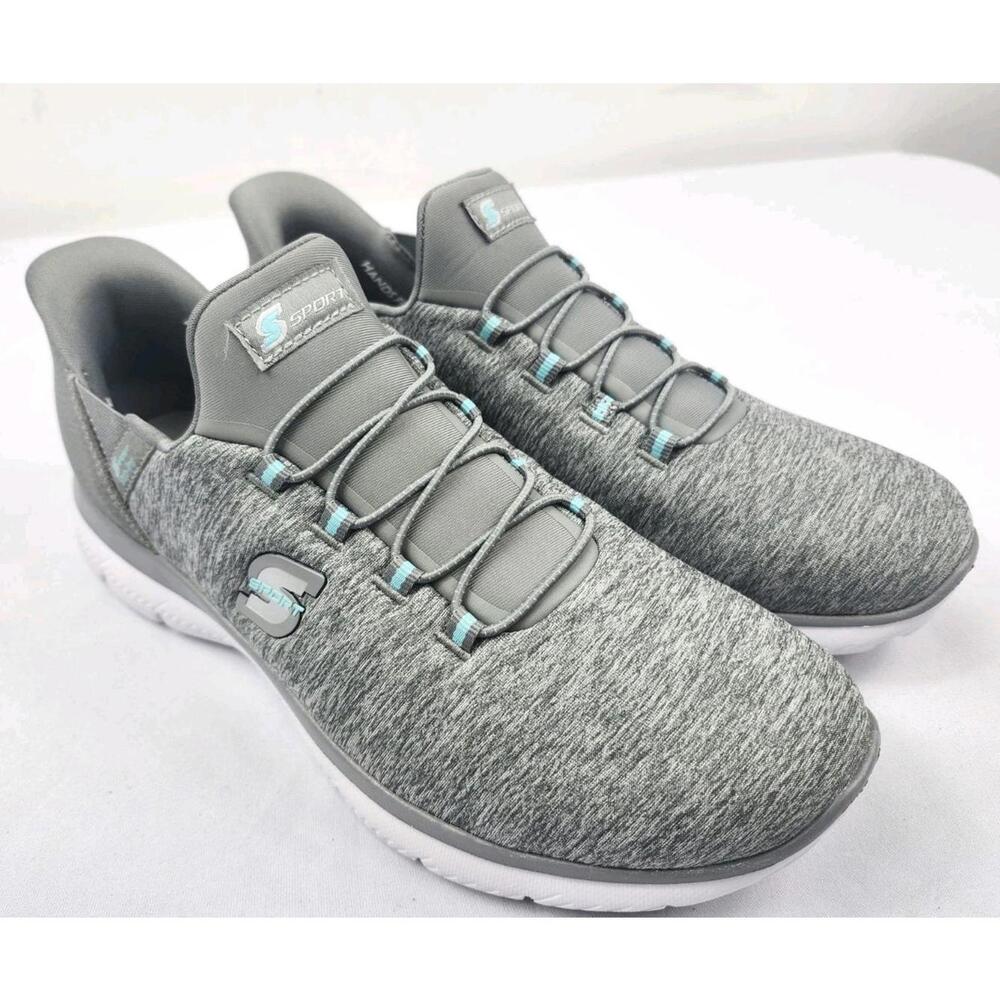 S Sport By Skechers Women's 8.5 M  Hands Free Slip On Sneakers Shoes Gray NEW